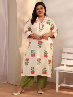 Extra love by Libas - Cotton Blend Three Fourth Sleeves Kurta