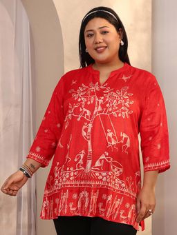 Extra love by Libas - Cotton Blend Three Fourth Sleeves Kurti