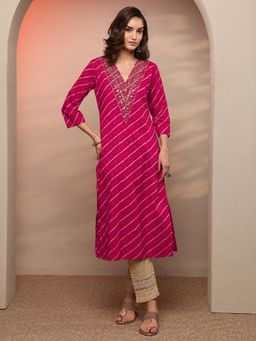 Libas - Cotton Three Fourth Sleeves Kurta