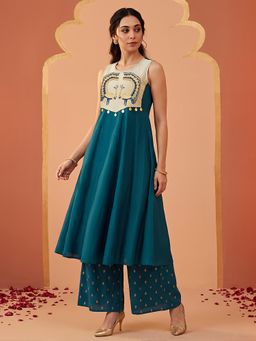 Globus - Cotton Sleeveless Kurta With Palazzo