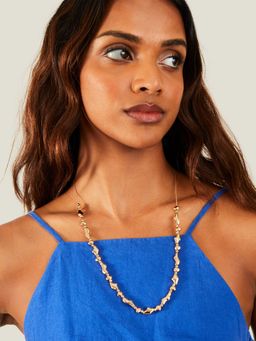 Accessorize London - Women Gold Wavy Shape Necklace
