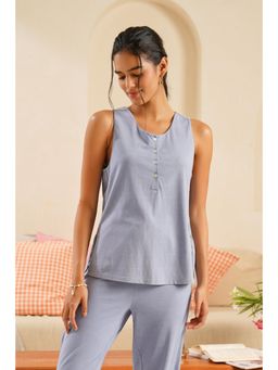 Muvazo - Nocturnal Bliss Blue Tank Top