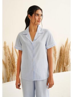 Muvazo - Moonlit Reverie Blue Shirt