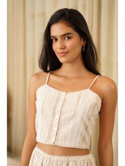 Muvazo - Bellezza Amalfi Beige Tank Top