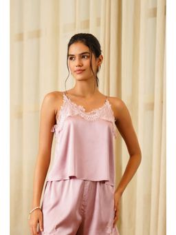 Muvazo - Velvere Lace Pink Cami Top