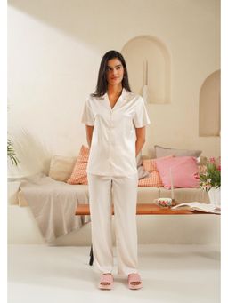 Muvazo - Orove Nocta Luxe Beige Shirt with Pant