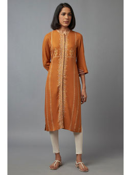 W - Yellow Floral Kurta