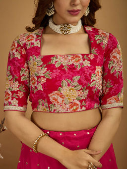 Ethnovog - Pink Chinon Classic Stitched Blouse