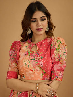 Ethnovog - Multi-Color Embroidered Classic Stitched Blouse
