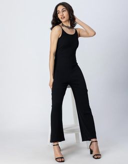 Moomaya - Knitted Wide Leg Jumpsuit For Women