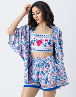 Moomaya - Women Printed Vacation Co-Ord (Set of 3)