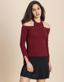 Moomaya - Women Casuals Cold Shoulder Top
