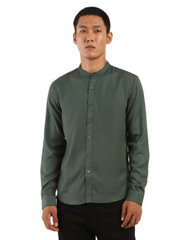 Levi's - Men Band Neck Green Shirt