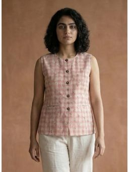 ZNKL - Pink Khadi Checks Top