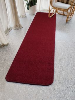 Saral Home - Maroon Polypropylene Anti Skid Runner-45X180 Cm