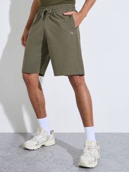 Styli - Men Olive Regular Fit Active Shorts