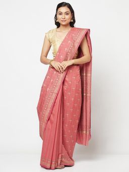 Fabindia - Cotton Silk Printed Saree Without Blouse
