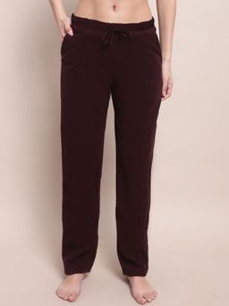 Kanvin - Maroon Solid Loungewear Pyjama