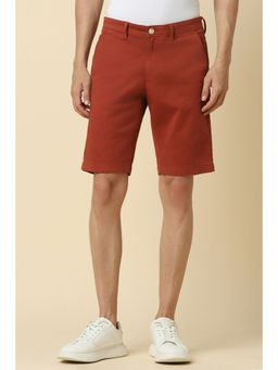Allen Solly - Men Red Solid Shorts