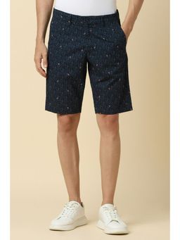 Allen Solly - Men Navy Print Slim Fit Shorts