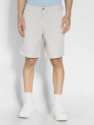 Men Grey Flex 9 Inches Lived-In Khaki Short