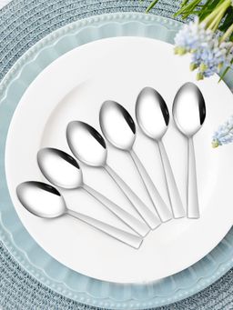 At Home by Nilkamal - Arias Fiesta Baby Spoon Set of 6 (Silver)
