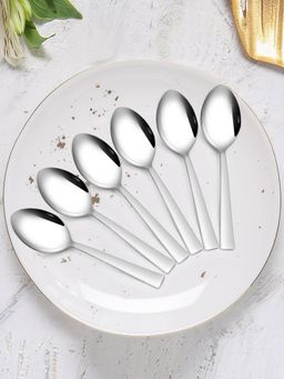 At Home by Nilkamal - Arias Fiesta Dinner Spoon Set of 6 (Silver)