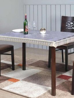 At Home by Nilkamal - Marvel 4 Seater Embossed Table Cover (Gold)