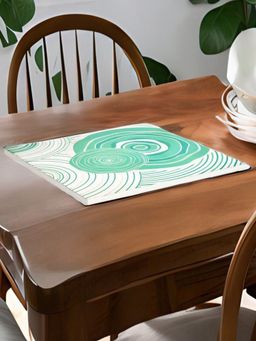 At Home by Nilkamal - Printed Mdf Wooden Trivet (Seagreen)