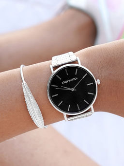 Joker and Witch - Joker & Witch Silver Lining Watch Bracelet Stack For Women (Pack of 2) (JWBS331)