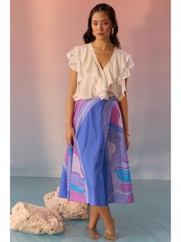 Western Era - Yin Yan Face Print Skirt and Top Set