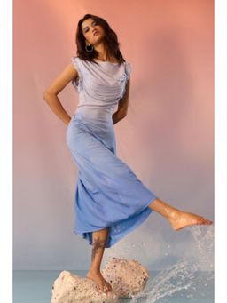 Western Era - Blue Hue Ombre Pleated Dress