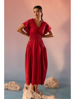 Western Era - Schiffli Maxi Smoking Dress