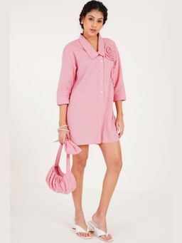 Western Era - Ruffled Shirt Dress
