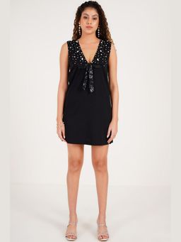 Western Era - Stardust Embellished Tie-Front Mini Dress