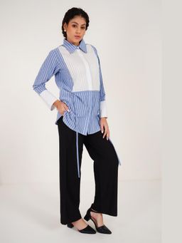 Western Era - Tailored Black Rayon Solid Trouser