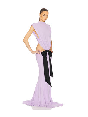 the constantina jersey dress with bow in swiss cream helsa Buy Helsa The Constantina Jersey Dress With Bow (L) Online
