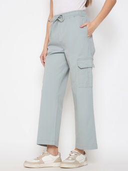 Madame - Cotton Straight Grey Cargo