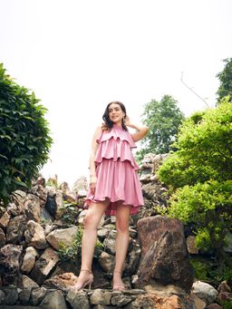 KASSUALLY - Solid Tiered Dress