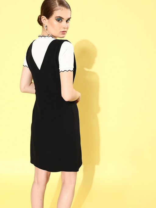 black bodycon pinafore dress Buy KASSUALLY Women Black Bodycon Pinafore Dress Online