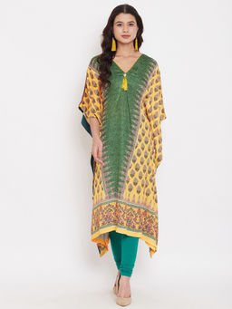 The Kaftan Company - Yellow Rangoli Petals Kaftan