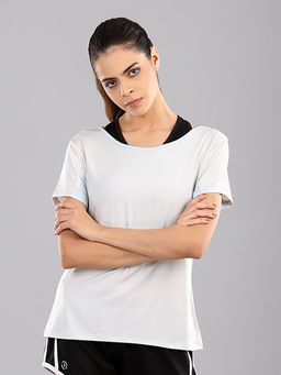 Kica - Allure Top With Mesh Panels - Grey