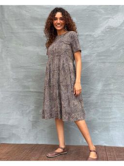 Chidiyaa - Soil Threads Of Earth printed Cotton Dress