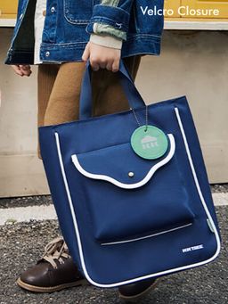 Little Surprise Box - Stylish Casual Navy Blue Tote Bag with Adjustable Strap
