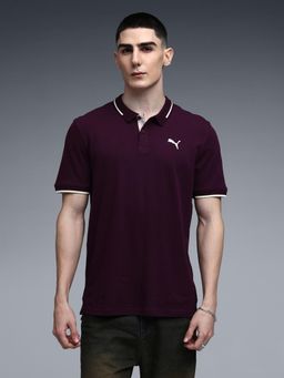 Puma - Wardrobe Essentials Men's Contrast Polo T-shirt - Red