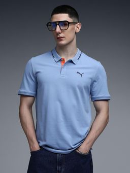 Puma - Wardrobe Essentials Men's Contrast Polo T-shirt - Blue