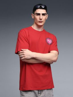 Puma - Sunset Drive Men's Relaxed Graphic T-shirt - Red