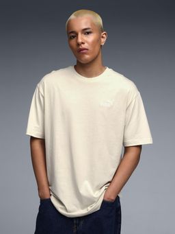 Puma - Essentials Logo Men's Cotton Relaxed T-shirt - White