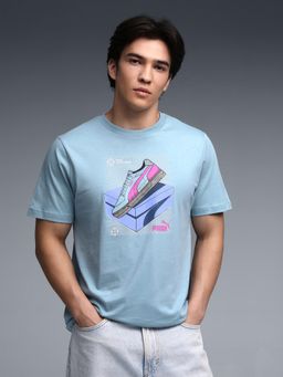 Puma - House of Graphics Men's Sneaker Print T-shirt - Blue