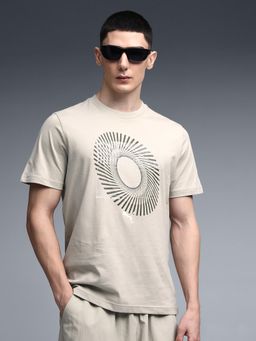 Puma - House of Graphics Men's Circular Print T-shirt - Beige